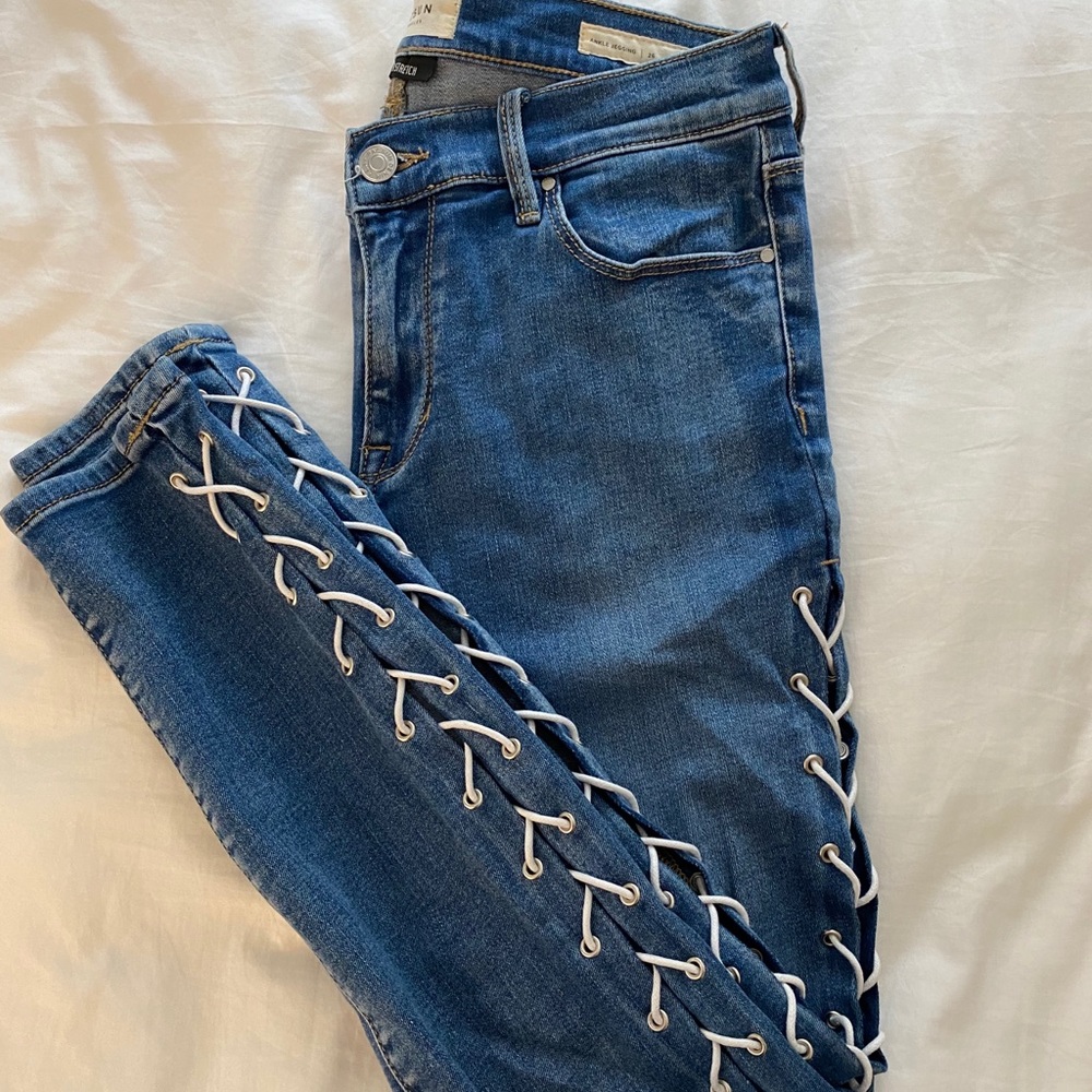 PacSun Lace Up Perfect Fit Ankle Jeggings Stretch